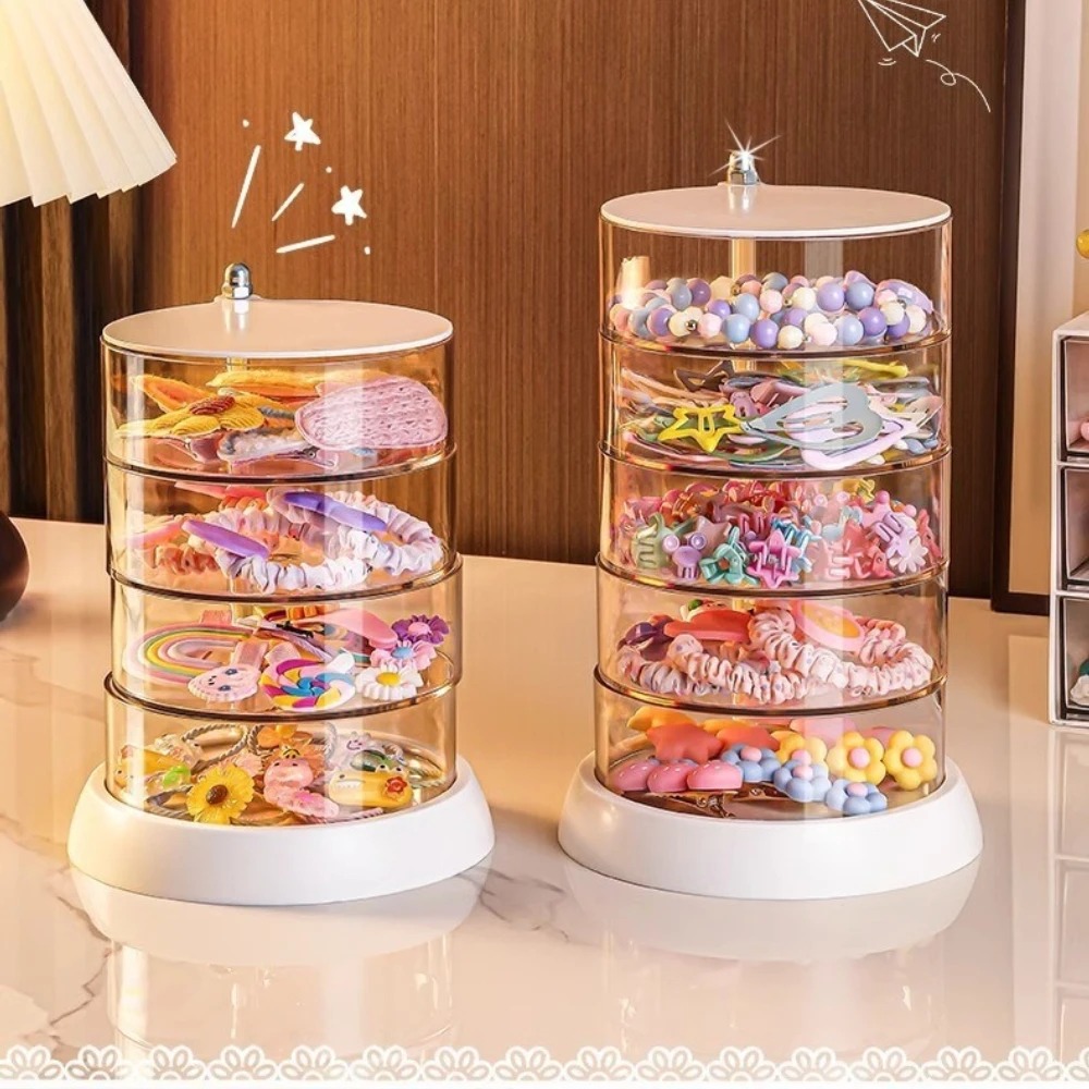 Desk Organizer - منظم إكسسوارات الشعر الدوار 360 درجة،