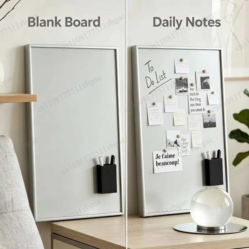 Desk Organizer - لوح أبيض مغناطيسي مع حامل للأقلام،