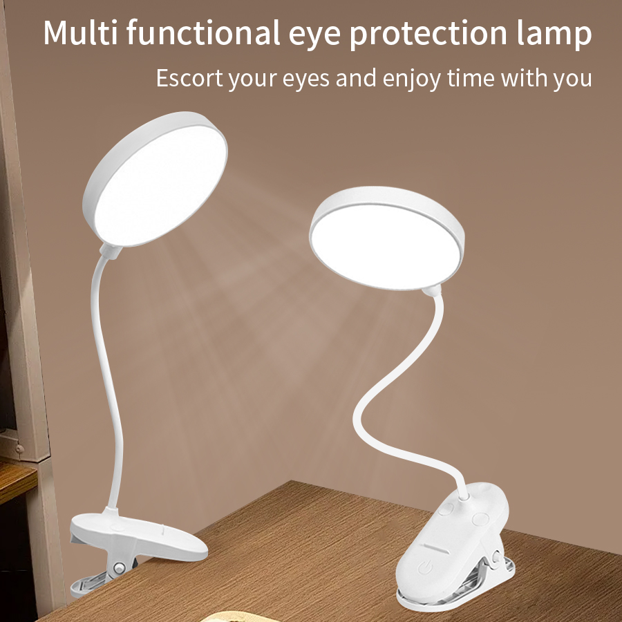 Desk Lamp - مصباح مكتب LED بمشبك قابل للدوران