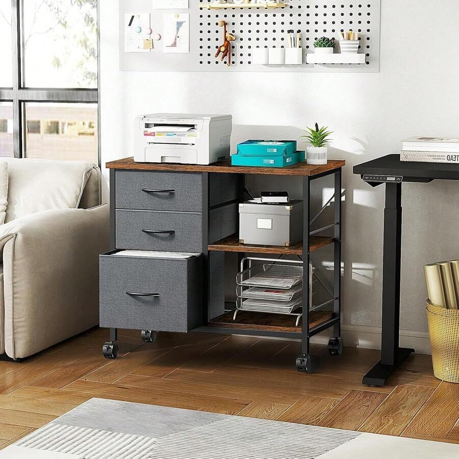 خزانة ملفات متحركة من 3 طبقات  - مراجعة Printer Stand وسعره