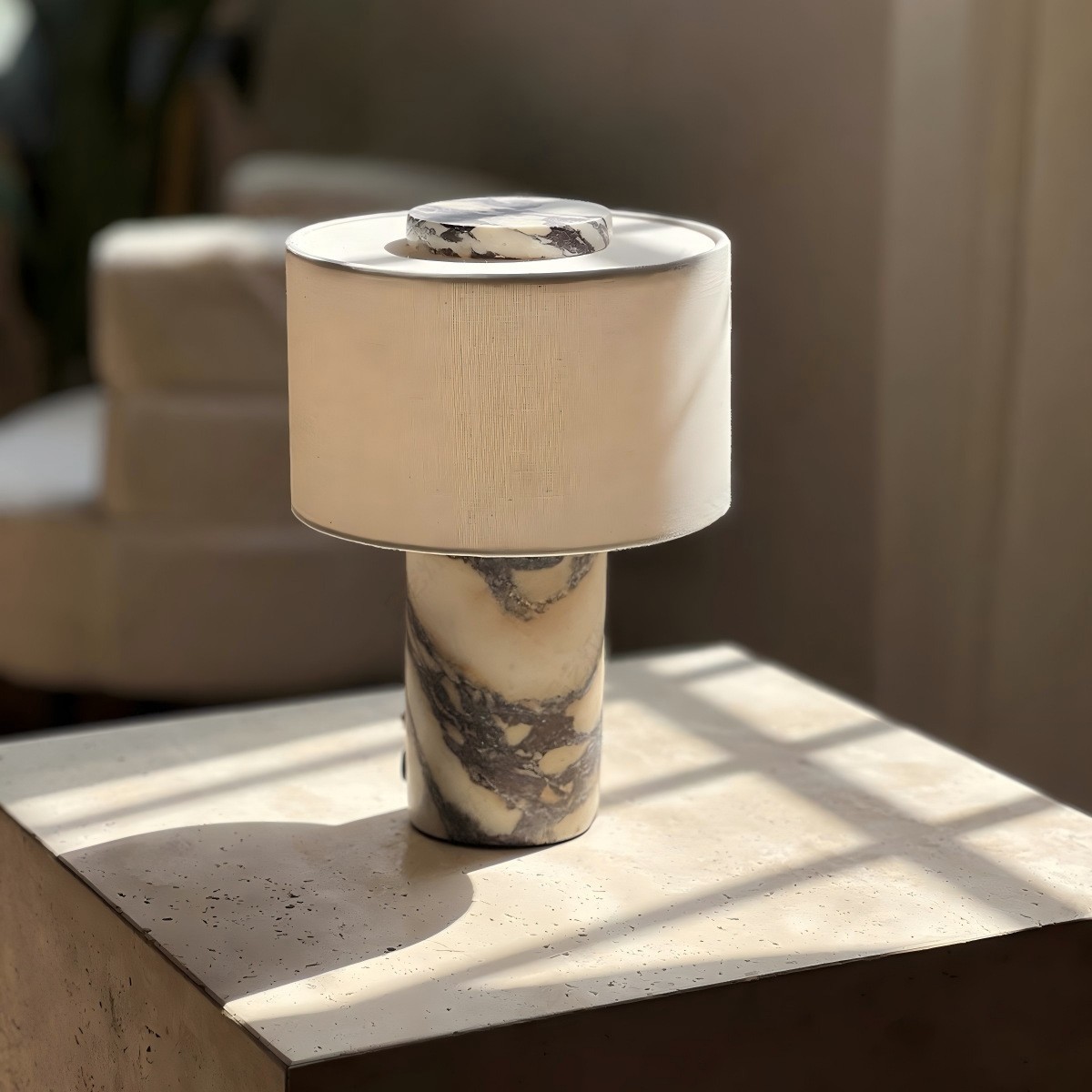 مصباح ليلي من الرخام يعمل بالل - مراجعة Desk Lamp وسعره