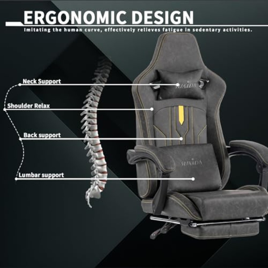 كرسي ألعاب مزود بمسند للقدمين، - مراجعة Office Chair Cushion وسعره