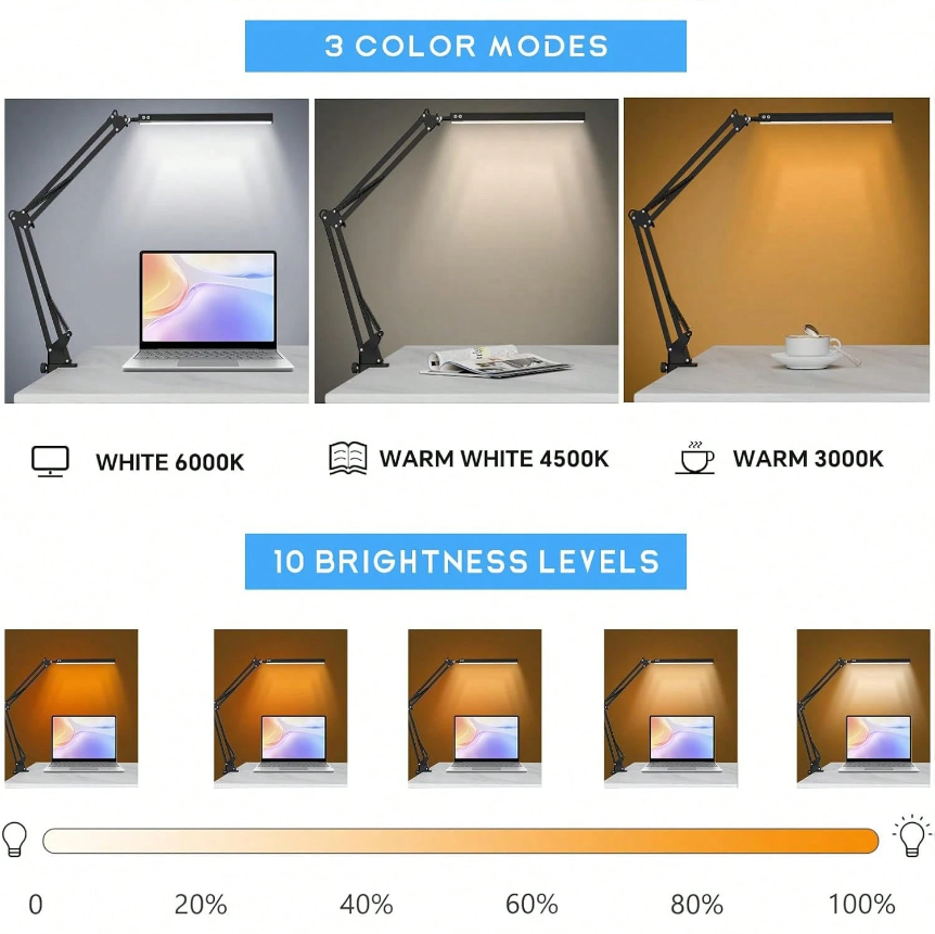 مصباح مكتب LED للمنزل والقراءة - مراجعة Desk Lamp وسعره