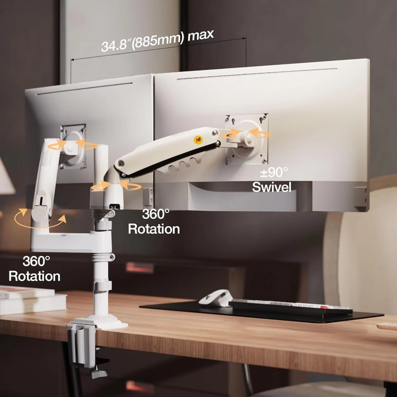 حامل شاشة مزدوج للمكتب، ذراع ش - مراجعة Monitor Stand وسعره